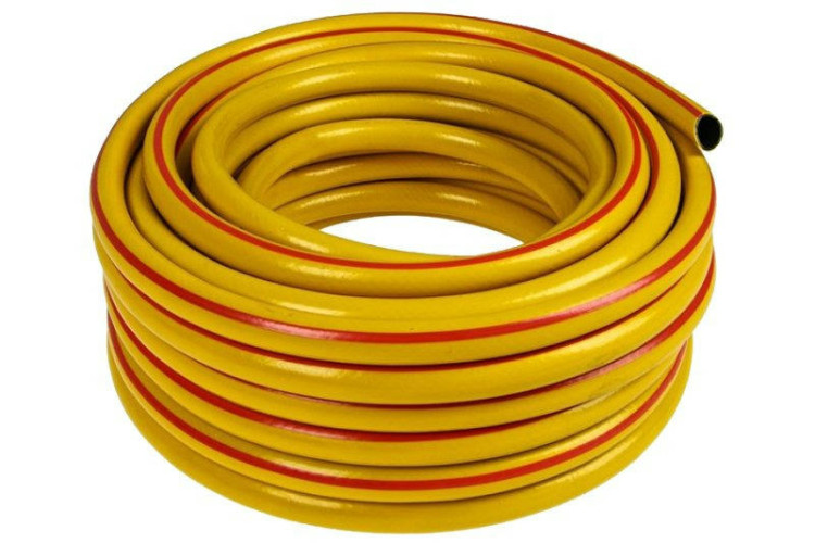 Шланг для полива ПВХ Армир. Ø5/8 длина 25м ЖЁЛТЫЙ