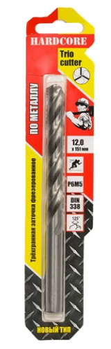 Сверло по металлу 12,0х151мм Р6М5 Trio Cutter