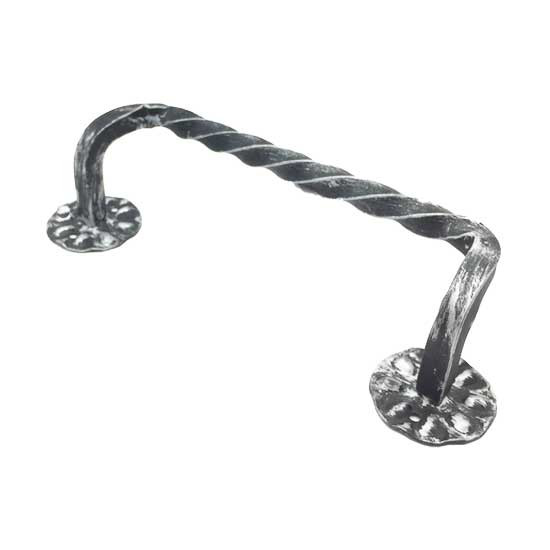 Ручка-скоба кованая "Витая гнутая" 240мм (серебро) (6)