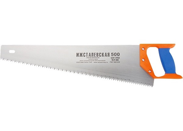 Ножовка 400мм по дереву, зуб 4мм, распил вдоль и поперек