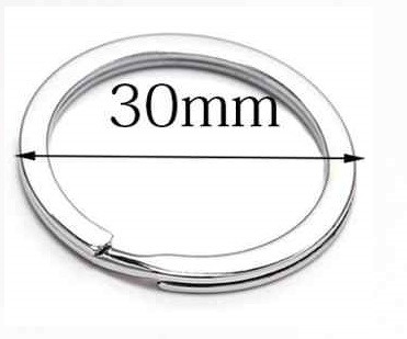 Кольцо для ключей (30) плоское хром (1000шт)