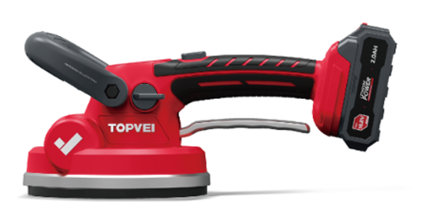 Виброприсоска для укладки плитки 60кг 21V 18см. Аккумулятор - 21 Вт (2шт). Вес - 2,75