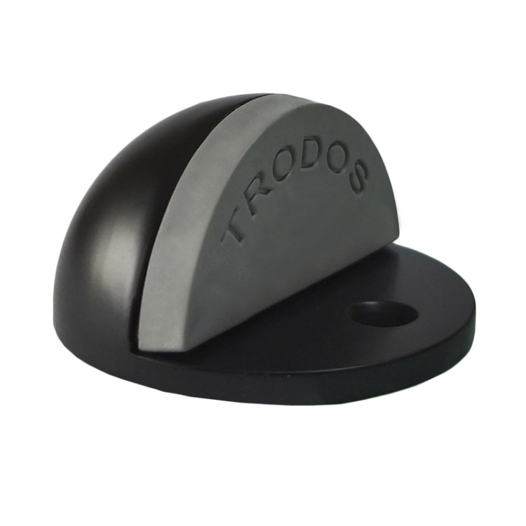 Ограничитель двери напольный "TRODOS" "3054" BL (черный) Н=24, доп. фиксация в пол