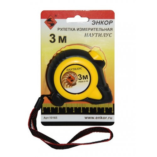 Рулетка 3м х 16мм "Наутилус" ЭНКОР 10165