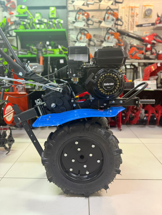 Мотоблок бензиновый SibGarden МВ 73-10 | 7 л.с | 3 вперед/1 назад, колеса 4.00-10, чугунный редуктор