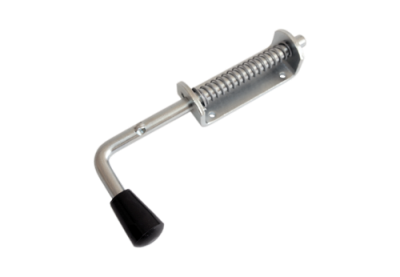 Засов "Домарт" пружинный (110) 220мм мод.2 d-13 (цинк) (10) (сжатие на закрытие)