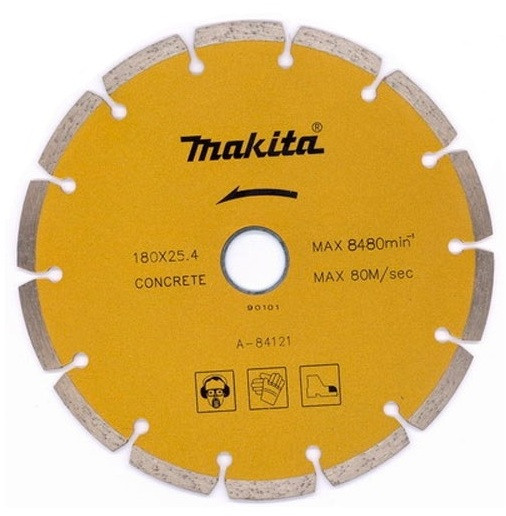 Диск алмазный сегментный Makita 180х5.4, асфальт, кирпич, бетон, мрамор A-84121