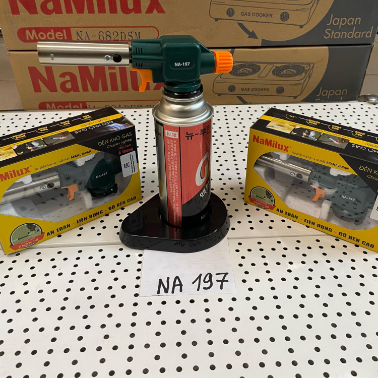 Горелка NaMilux NA-197 с регулятором мощности 1.8кВт, подставка, работа в перевёрнутом положении