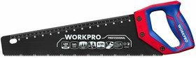 Ножовка по дереву WORKPRO c тефлоновым покрытием, 400 мм, SK5 WP215013