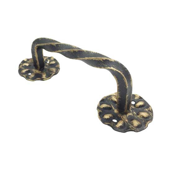 Ручка-скоба кованая "Витая" 150мм (золото) (6)