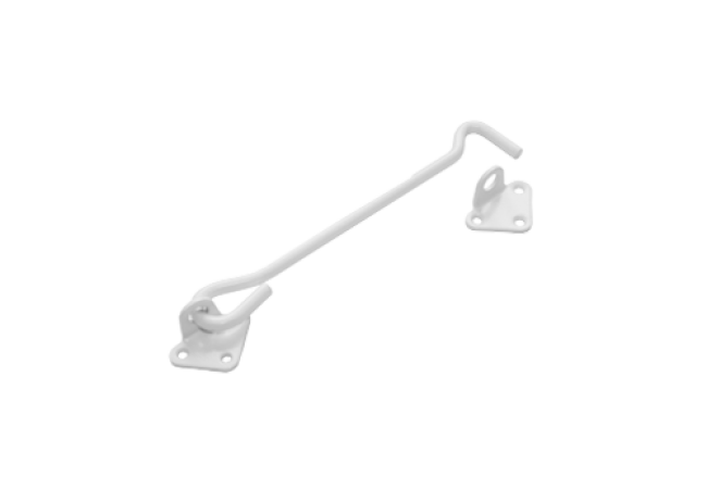 Крючок прутковый "Домарт" 200мм (толщ. 7мм) (белый) (50)