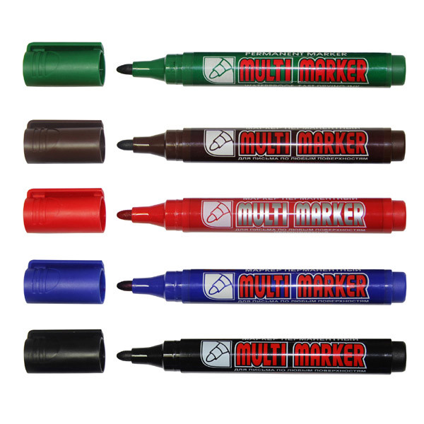 Маркер перманентный Crown "Multi Marker" CPM-800 (черный), пулевидный, 3мм, шт