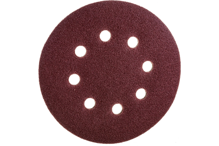 Круг шлифовальный PATRIOT 125мм, Р80, 8 отверстий, на липучке, 5шт