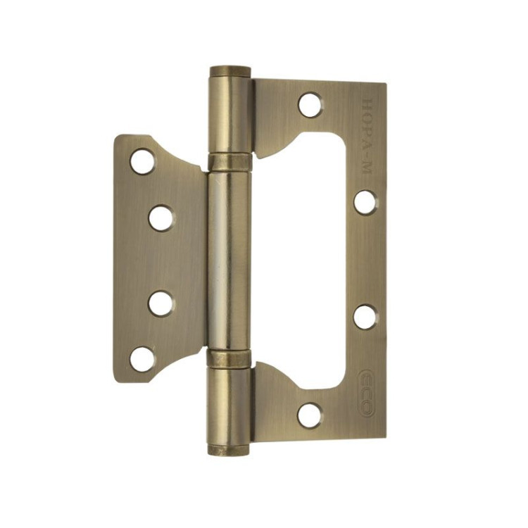 Петля накладная "NORA-M" 800-4"-FHP-ECO (100х75х2,5) АВ (бронза) бабочка