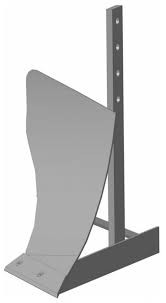 Плуг маленький , стойка 10*500 мм, ширина отвала 190мм, без сцепки