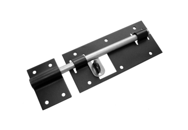 Засов "Домарт" гаражный с проушиной 300мм d-16мм (черный)