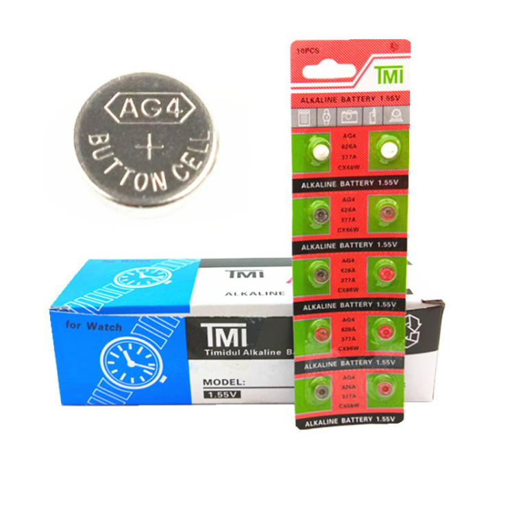 Батарейки TMI Alkaline AG4 (LR626 377 SR626 177) BL-10