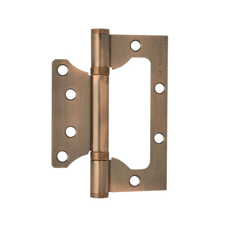 Петля накладная "NORA-M" 800-4"-FHP-ECO (100х75х2,5) АС (медь) бабочка