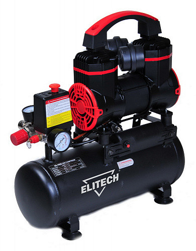 Компрессор КПБ 200/8М-В ELITECH 200л/мин-вход, 1,0кВт, 8bar, безмасляный малошумный, 8л, ,11,7кг