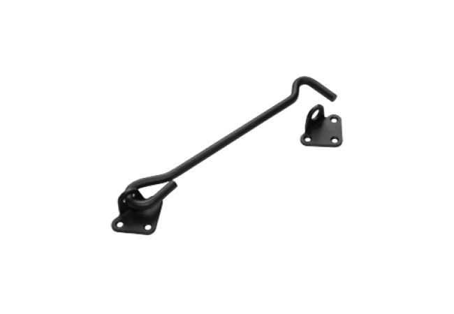 Крючок прутковый "Домарт" 200мм (толщ. 7мм) (черный) (50)