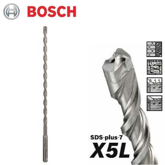 Бур SDS+ 8x 265/200мм, X5L (SDS-plus-7) по железобетону