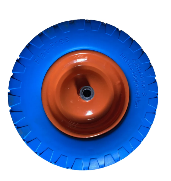 Колесо для тачки W16-4.00/8L (20) (литое, каучук,втулка 20) красн