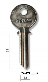 заготовка для ключа U-6D Silca