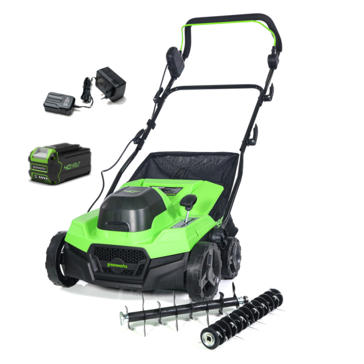 Аэратор-скарификатор аккумуляторный Greenworks GD40SC38II (2517607UB)