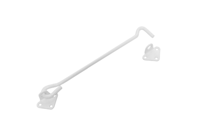 Крючок прутковый "Домарт" 250мм (толщ. 7мм) (белый) (50)