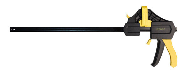 Струбцина быстрозажимная 85х450мм Энкор 48432,пласт.корпус,фиксатор,двухкомп. рук-ка