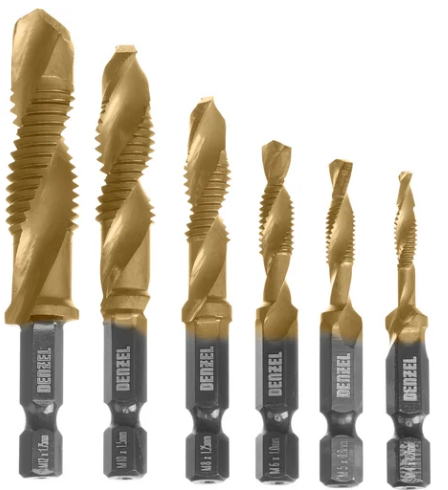 Набор сверл-метчиков, М4-М12 Р6М5 Denzel