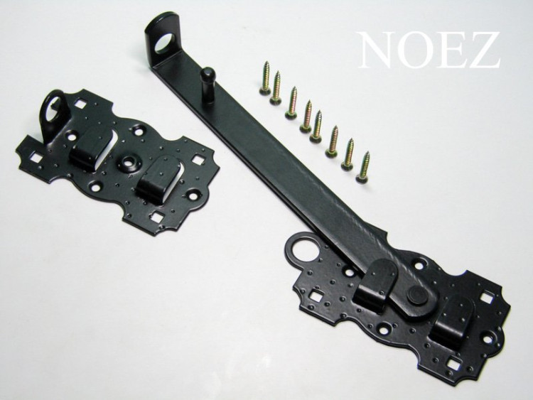 Щеколда большая НОЭЗ ЩБ-250-Л-SL черный матовый (10)