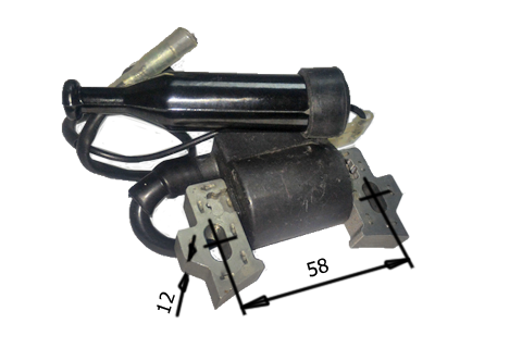 Катушка зажигания 168F-2/160F/170F в сборе с высоковольтным проводом свечи