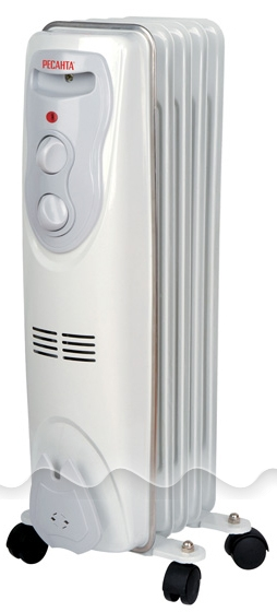 Масляный радиатор Ресанта ОМ-5Н (1 кВт)