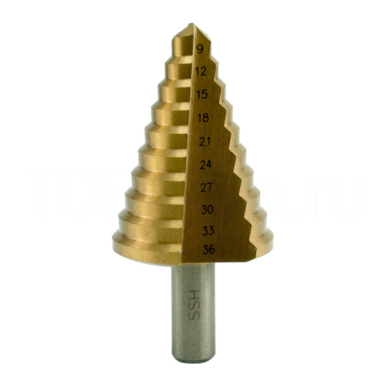 сверло ступенчатое 9-36 мм TORGWIN