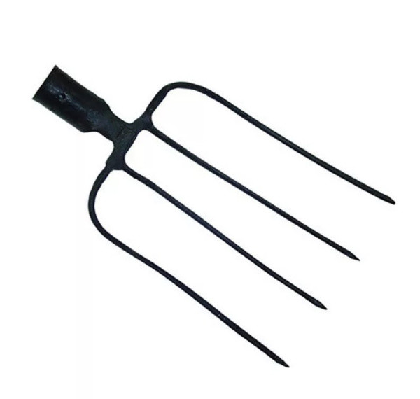 Вилы 4-х рогие сенные, черные, без черенка