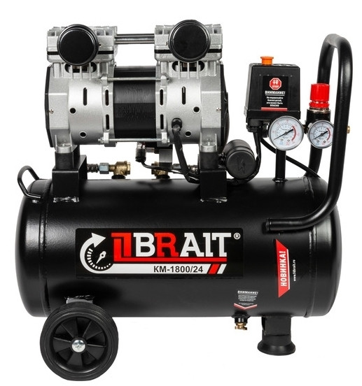Компрессор воздушный BRAIT KВ-1800/24 безмасляный