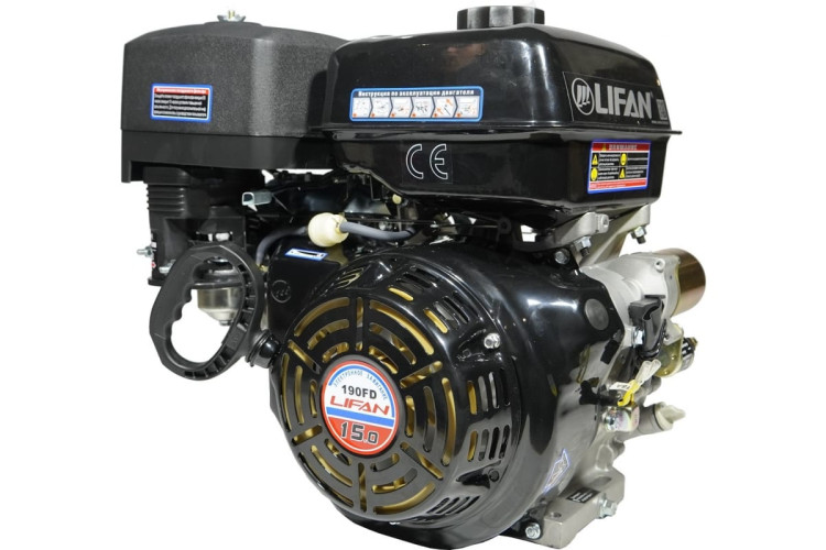 Двигатель Lifan 190FD 18A | 15 л.с. | шкив 25 мм., электростартер