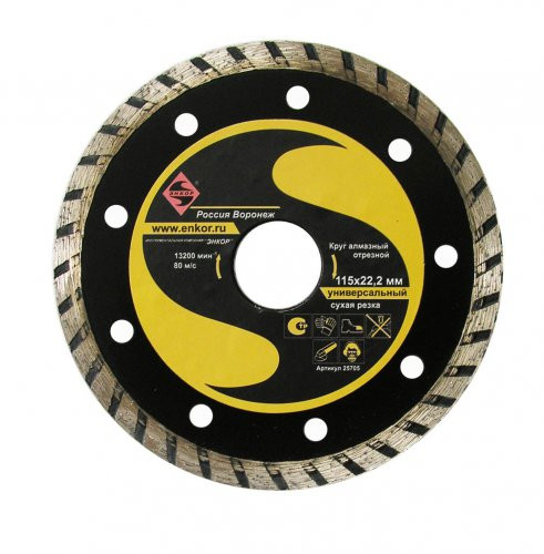 Диск алмазный универсальный 115х22,2 мм Энкор 25705