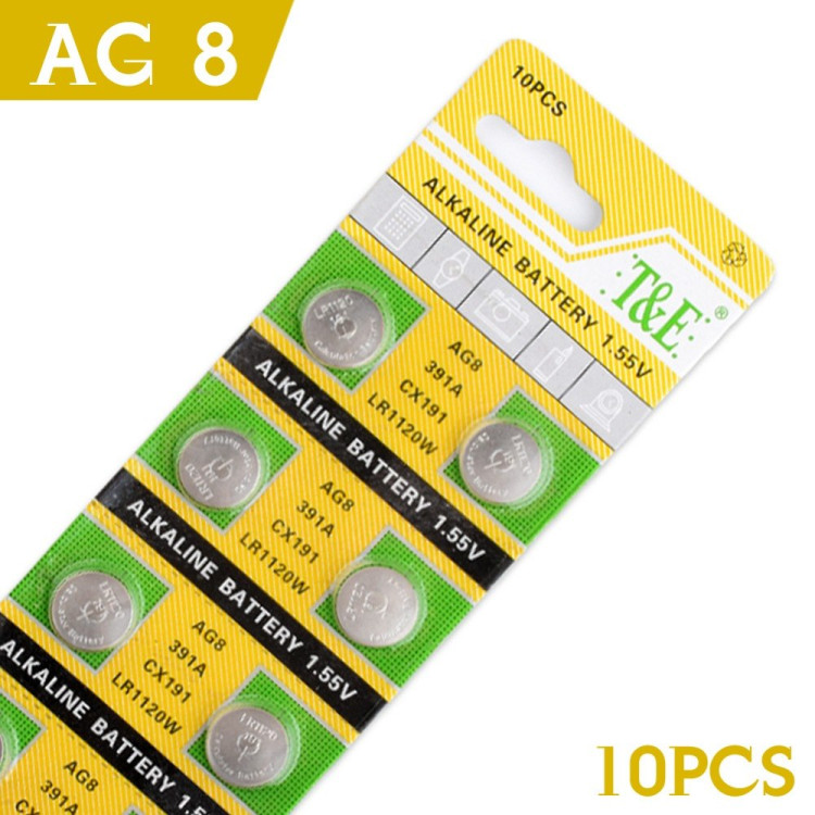 Батарейки TMI Alkaline AG8 (LR1120 391 SR1120 191) BL-10