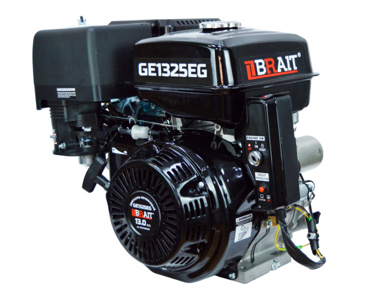 Двигатель BRAIT-GE1325EG, 13 л.с, электростартер, под щлицы