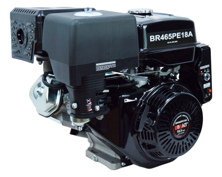Двигатель BRAIT-465PE 18A (18,5л.с., электро запуск, с катушкой 18A, вал 25мм)