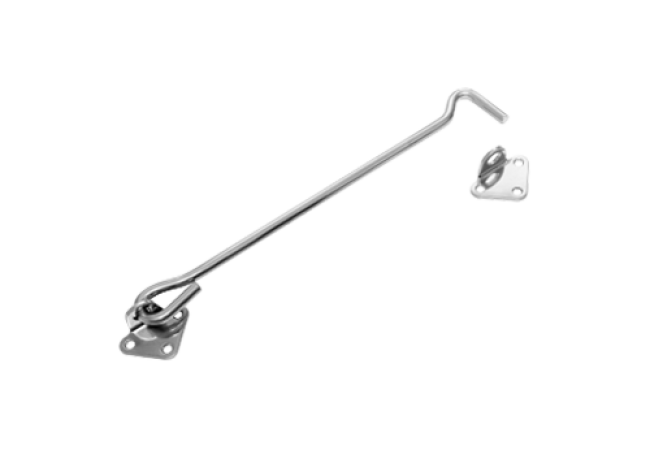 Крючок прутковый "Домарт" 300мм (толщ. 7мм) (хром) (50)