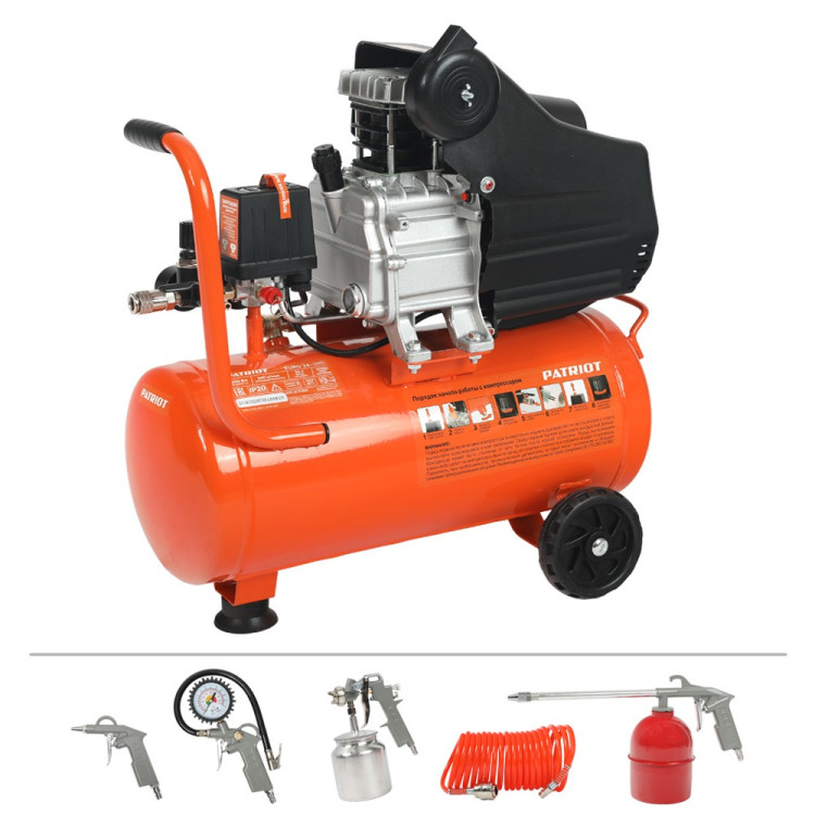 Компрессор PATRIOT EURO 50/260К + набор пневмоинструмента