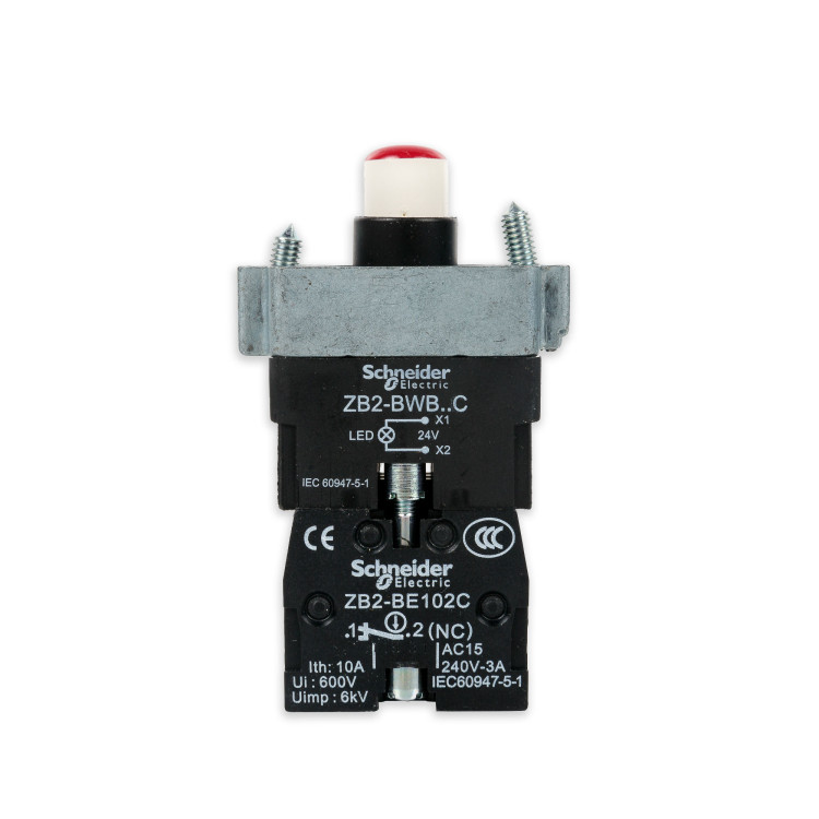 Кнопка с подсветкой (контактная группа, НЗ, красная) (панель управления BSF-5640LG)