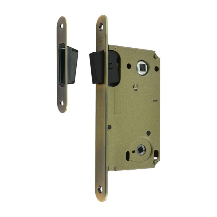 Корпус замка "НОРА-М" 13М-90мм (стар.бронза) под фикс. с отв. планкой