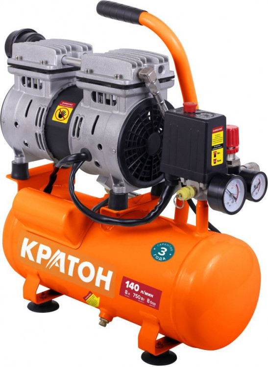 Компрессор с прямой передачей Кратон AC-140-8-OFS безмаслянный