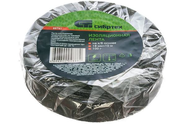 Изолента ХБ 18мм х 10м, черная