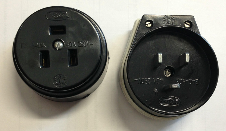 Разъём РШ-ВШ для электроплит 3-контактный (с полосой)