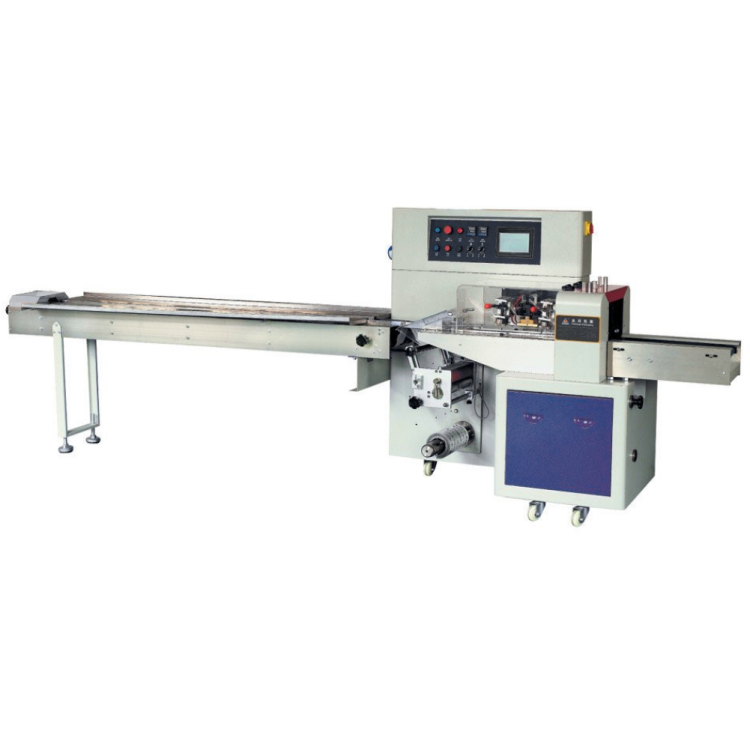 Горизонтальная упаковочная машина DXDZ-600XD (лент. 250 мм, рег.форм., S 400, L 180-500, H-120, трансп.попереч.запайки)